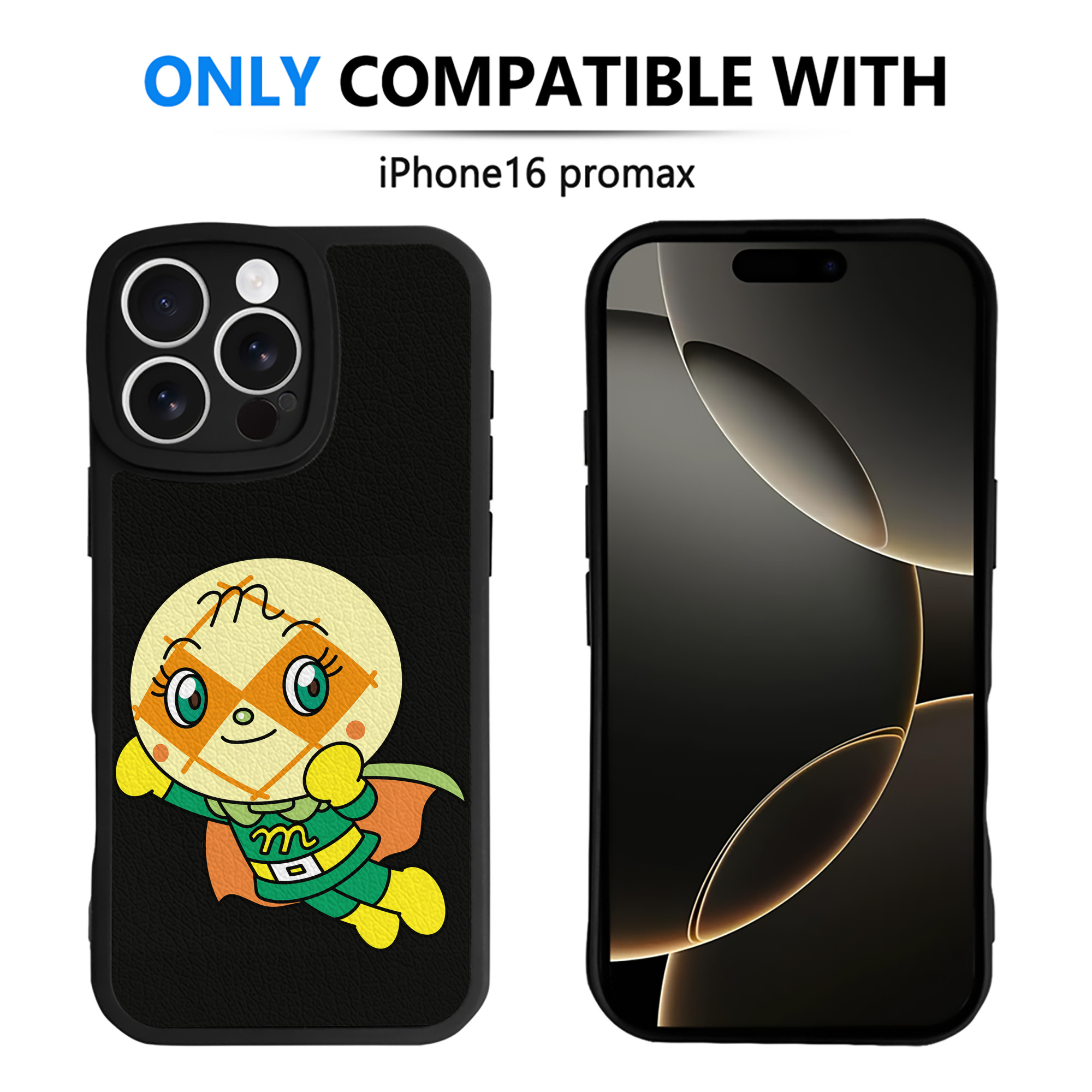 （画像用） アンパンマン Anpanman 【iPhone 16シリーズ対応】シリコンスマホケース（レザー調） 材質：シリコン